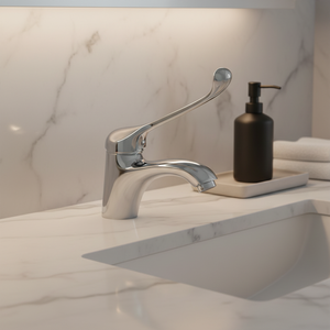 Watermark Wels Robinet d'hygiène basse pression RV Farmhouse Robinet d'évier de lavabo à poignée unique avec levier long - Product Image 4
