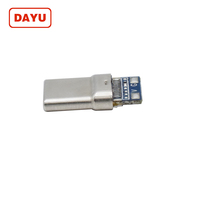 De alta calidad hombre usb tipo c conector 2,0 con pcb Junta