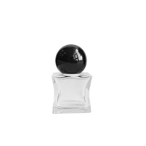 2023, новый дизайн, толстая прозрачная мини-бутылка для парфюма с обжимным стеклом 15 мл
