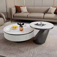 Table basse italienne en promotion, design simple en acier doré, table basse moderne de luxe, table de salon ronde, ensemble de tables basses