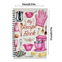 Carnet de recettes A5 personnalisé non daté avec spirale – Créez votre propre journal de recettes pour la cuisine familiale – Couverture en papier
