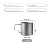 Ensemble de cuisine de camping en titane, vaisselle portable pour l'extérieur, pot de cuisson léger, tasses et mugs en titane pour la randonnée, les voyages et les pique-niques