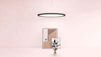 Candélabre Décoratif Moderne Noir Acrylique Salon Éclairage Led Lustre-salon Pendentif Lumières Lustre Géométrique