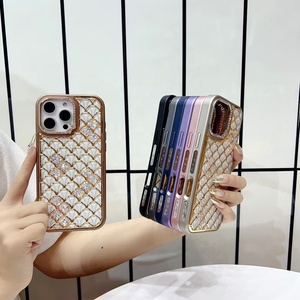 Funda de teléfono magnética Zhenyao con diseño de adsorción de hojas de Ginkgo para iPhone 17 <span class=keywords><strong>Pro</strong></span> Max, funda de teléfono con incrustaciones de diamantes mate tres en uno - Product Image 4