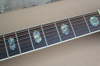 Guitare acoustique Flyoung en bois naturel couleur bois 41 pouces modèle D45, table massive, 12 cordes