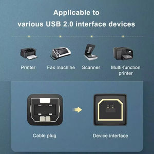 <span class=keywords><strong>Cable</strong></span> Trenzado USB Tipo C a USB B 2.0 Macho de Alta Velocidad para <span class=keywords><strong>Impresora</strong></span> y Escáner, Compatible con <span class=keywords><strong>HP</strong></span>, Canon, Dell, Epson, MacBook, Xerox - Product Image 3