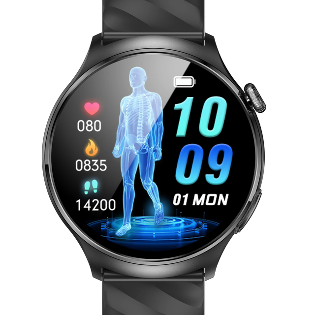 Hot Selling MF19 Fitness 1.56 Inch AMOLED Touch Screen Smart Watch with ECG+PPG Blood Pressure Blood Oxygen Monitor Smart Watch