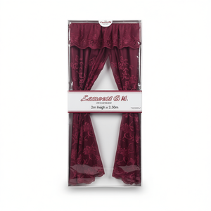 Rideaux en dentelle G M de Lanoel, 2 m de haut x 2,50 m, motif floral, style jacquard - Product Image 1