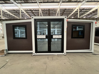 Maison conteneur de luxe en acier à double aile pliante et extensible pour villa, bureau, hôtel et motel - Design moderne du milieu du siècle