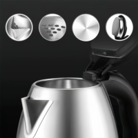 Hervidor de té eléctrico de 220V para uso doméstico en Hotel, caldera de acero inoxidable, 1,6-2.0L, 1500W, Control de temperatura, enchufe de alimentación, calentador para mantener