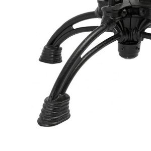 WEKIS Large Cross Frame Pedestal Coffee Table Base Traditional <b>Cast</b> Iron Kitchen Black Finish for Dining Outdoor Living Room Use - Product Image 5