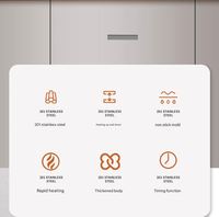Machine à crêpes et à snacks en acier inoxydable électrique commerciale 220V, nouvelle, légère et portable