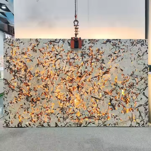 Losa de Piedra Transparente de Color Claro de Lujo, Losa de Mármol Natural Translúcido, Adecuada para Decoración de Paneles de Pared y Encimera - Product Image 5