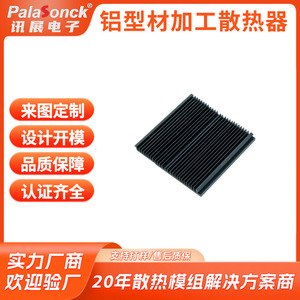 Dissipateur thermique en aluminium extrudé CNC sur mesure, forme de lame, anodisé noir, pour l'électronique - Product Image 5
