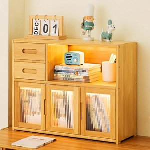 <b>Desktop</b> bookshelf storage cabinet, multifunctional simple bookcase, tabletop storage <b>shelf</b>, children's small bookshelf, - Product Image 2