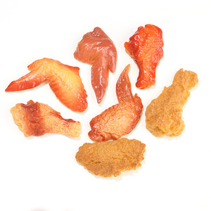 Offre Spéciale barbecue poulet aile jambe légume dos plat grand nourriture artificielle résine Cabochon charme pour sac porte-clés - Product Image 3