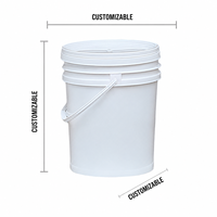 Seau en plastique PP de type gallon américain Lianhao, emballage plastique, vente en gros d'usine OEM ODM pour les distributeurs