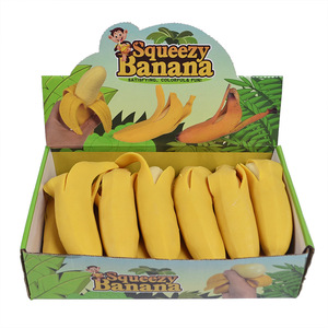 Jouet anti-stress <span class=keywords><strong>banane</strong></span> pelable très populaire, boule de pâte à modeler TPR à presser pour soulager la pression - Product Image 2