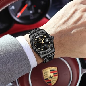 Poedagar 845 Orologio da Polso di Lusso per Uomo con Elegante Quadrante a Numeri Arabi, in Acciaio Inossidabile, Impermeabile, al Quarzo - Product Image 2