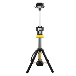 3000LM Rechargeable Work Light with Stand Tripod Work Light with Triple Tripod LED Lamps 10 DC White 80 Professional Lighting