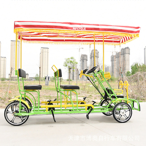 Bicicleta Surrey de Cuatro Ruedas para 4 Personas, Bicicleta Tándem, Bicicleta de Cuatro Ruedas para Alquiler/Bicicleta Surrey de Cuatro Ruedas Usada para Alquiler Turístico - Product Image 5