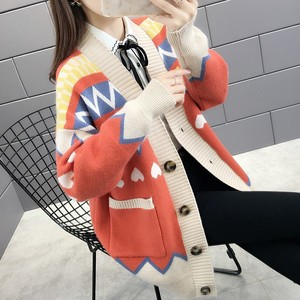 Otoño e invierno, nuevo suéter para mujer, cárdigan, modelos calientes para mujer, cárdigan de punto de viento perezoso diario, Tops - Product Image 2