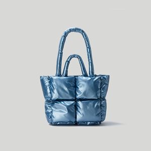 Women's Puffy Quilted <b>Zipper</b> Closure Square Shape <b>Tote</b> <b>Bag</b> with Double Root Straps-Soft Shoulder <b>Bag</b> for Shopping Daily Commute - Product Image 1