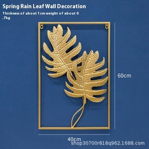 Décoration <span class=keywords><strong>murale</strong></span> <span class=keywords><strong>moderne</strong></span> et simple <span class=keywords><strong>en</strong></span> <span class=keywords><strong>fer</strong></span> forgé, design feuille, suspension créative <span class=keywords><strong>en</strong></span> métal pour salon, vente directe usine, transfrontalier - Product Image 6