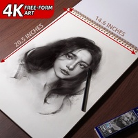 Carnet de croquis portable 4K, papier à dessin 160g, 30 feuilles, carnet vierge pour le croquis, la pratique à domicile, le dessin à la main et la création artistique