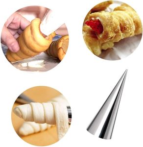 19 Pack Stainless Steel Cream Horn Molds and <strong>Piping</strong> Nozzle Set with <strong>Mini</strong> Icing <strong>Bags</strong> and Cleaning Brush for Professional Baking - Product Image 4