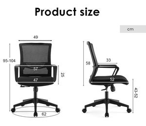 China Commercial Furniture <strong>Office</strong> <strong>Chair</strong> Mesh Swivel Lifting <strong>Chair</strong> for <strong>Office</strong> Meeting Room <strong>Basic</strong> Staff Meddle Back <strong>Chair</strong> - Product Image 6
