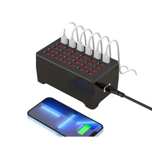 ฮับ USB อัจฉริยะ 30 พอร์ต พร้อมเต้ารับจ่ายไฟ ที่ชาร์จ USB หลายช่อง ที่ชาร์จติดผนัง อะแดปเตอร์สำหรับโรงแรม โรงเรียน ร้านค้า - Product Image 4