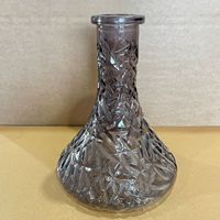 Base de chicha en verre premium, type russe, pour vase à chicha, modèle Triangle Caesar, gris