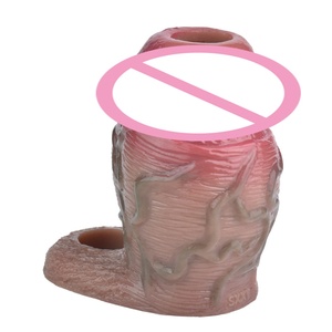 Fundas de Pene Realistas SXXY, Funda de Silicona con Anillo Antideslizante, Estimulación Vaginal y Anal, Preservativo Hueco para el Placer Sexual en Pareja - Product Image 4