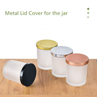 Couvercle de couvercle en métal de luxe avec logo personnalisé professionnel pour bocaux à bougie Extrémité à ouverture facile en or argent or rose