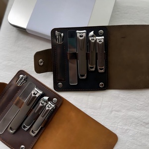 Boshiho Customized <b>Leather</b> Nail Clipper <b>Pouch</b> Slim <b>Pouch</b> Nail Clipper Pocket Short Nail Clipper Holder for Women - Product Image 6