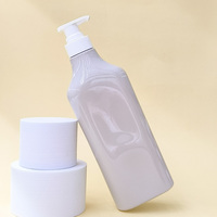 Emballage cosmétique en plastique PET rose, flacon vide de luxe pour hôtel, flacon de lotion pour le corps, flacon de shampooing, 800 ml, pour électrodéposition