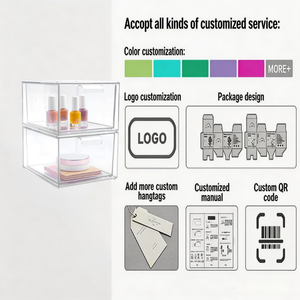 Boîte <span class=keywords><strong>de</strong></span> <span class=keywords><strong>rangement</strong></span> en PET transparent à prix d'usine en gros, personnalisable avec logo OEM, fournisseur en gros d'organisateurs ménagers - Product Image 5