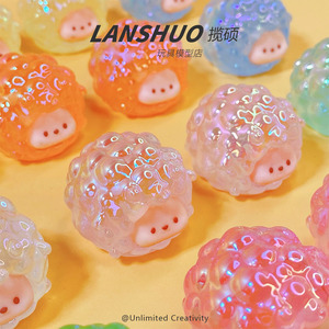 ชุดเครื่องประดับ DIY รูปแกะเคลือบสีสันสดใสแบบ 3 มิติ ของ Lanshuo สำหรับตกแต่งวันเกิดเด็ก - Product Image 1