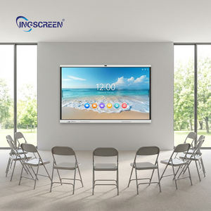 Pantalla de colaboración todo en uno INGSCREEN 4K con vista dividida, dos lápices, modo de cuidado ocular y compatible con EDLA para proyectos educativos globales - Product Image 1