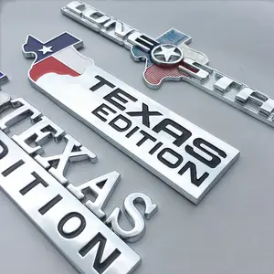 Insignia emblema personalizada 3d mason texas edition, acessório decorativo para carros e motocicletas, estrela lone