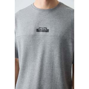 Conjunto de Pantalones Cortos Básicos para Hombre, de Algodón Gris Melange, Gruesos, Suaves y Texturizados, Corte Holgado - 85259 - Gb melange/gb melange - Product Image 5
