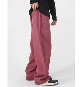 XINEN – jean droit à la mode pour homme, Design ample, pantalon décontracté, jeune, Skateboard