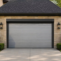 Porte de garage enroulable en acier moderne, prévention des incendies, alliage d'aluminium, usage résidentiel et commercial