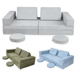 Foam Kids Couch Parent-child Sofa Nugget Couch Modern Playroom Kids Sofa With Certipur-us Foam Safety Children Soft Play Couch