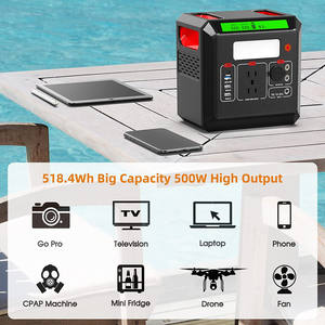 Centrale électrique portable 518Wh AC110/220V DC12V USB QC3.0 18W prise de voiture Camping en plein air 500W sortie Charge rapide bidirectionnelle solaire - Product Image 4