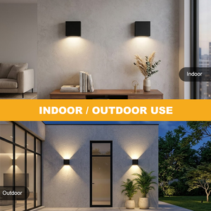 Lampe murale carrée moderne fabriquée en Chine, étanche IP65, pour couloir extérieur, clôture de jardin, villa, jardin - Product Image 5