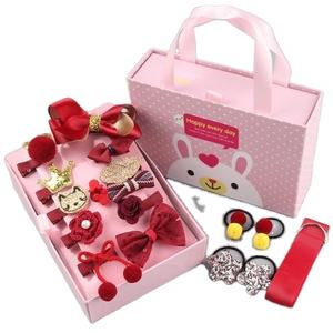 Accessoires de cheveux pour bébé coiffure de princesse coréenne carte de cheveux pour fille coffret cadeau de 18 pièces avec pinces à cheveux et boucles pour enfants - Product Image 1