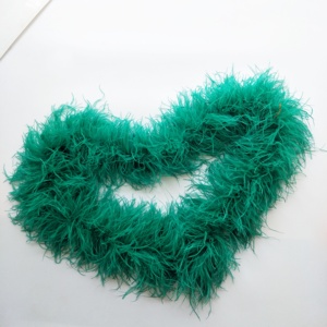 Usine Vente Directe Pas Cher Coloré bouclés 6 plis Moelleux Autruche garniture <span class=keywords><strong>Boa</strong></span> De Plumes pour la décoration de costume - Product Image 1
