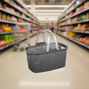 Cesta de Compras RIVAL 18L Gris Acero con 2 Asas, Cestas Metálicas - Product Image 3